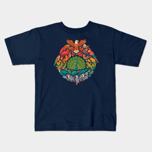 Aerial Rainbow Kids T-Shirt by Waynem